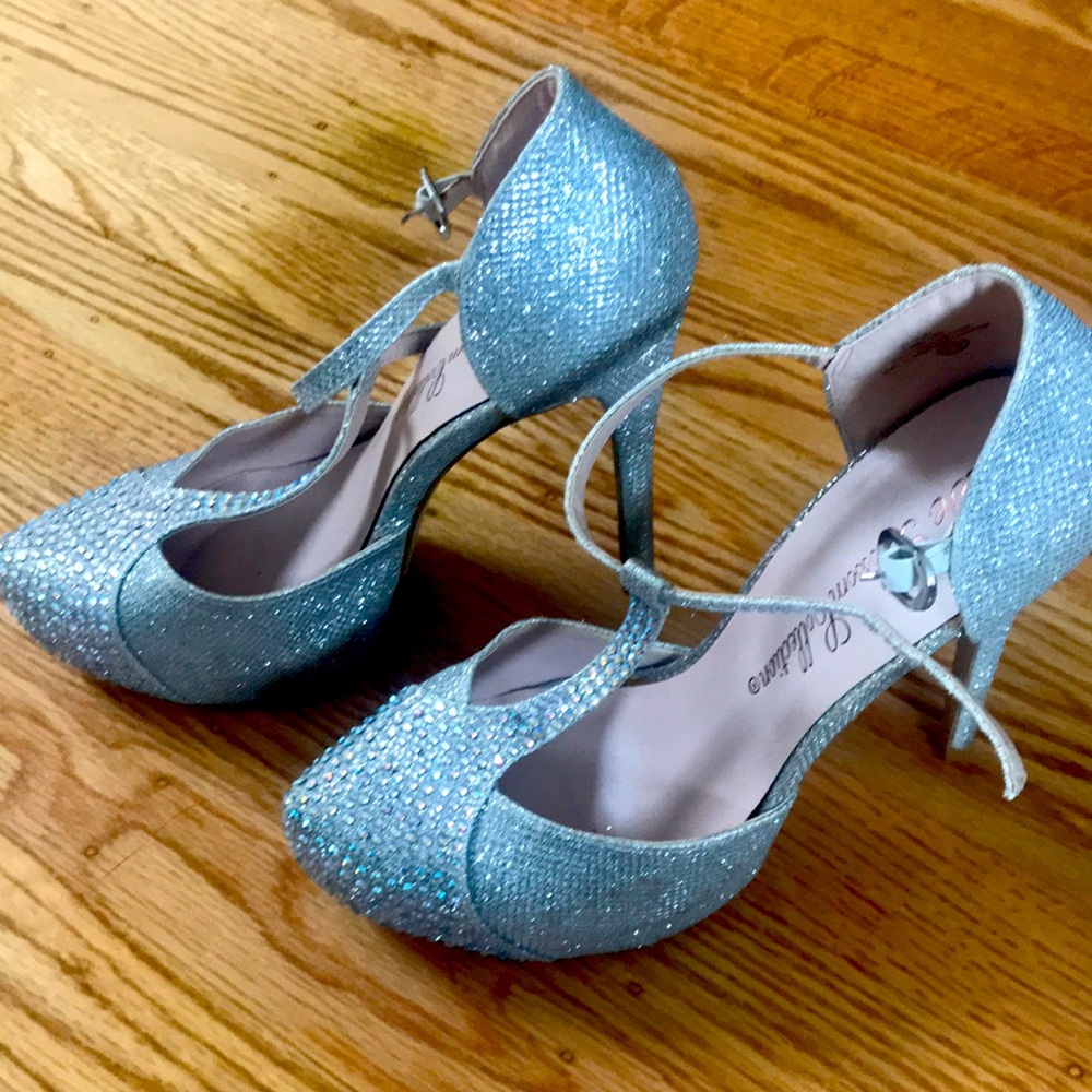 Silver high heels